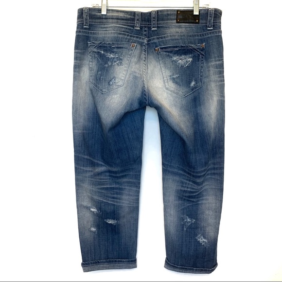 Buckle Fit 256 Cropped Faded Destructed Jeans 28 - Picture 6 of 9